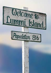 Lummi Island Sign